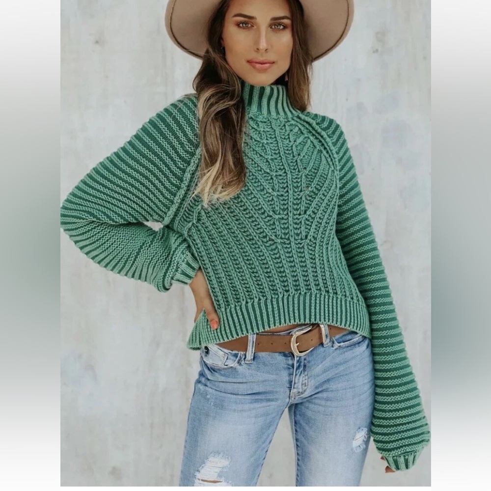 Free People Sweetheart mock neck sweater